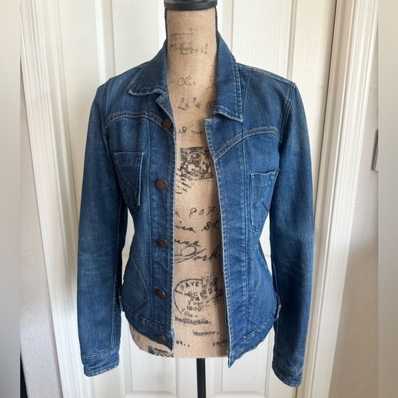 Carbon Vintage Button Front Long Sleeve Denim Jean Jacket Women’s Size P GUC - Picture 16 of 16